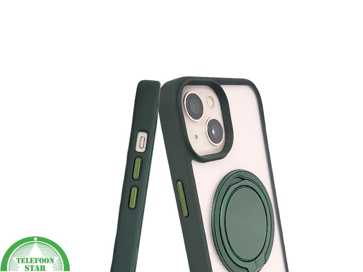 CoverGrip MagSafe Case &ndash; iPhone 13 / 14 Hoesje met Groene Ring | Telefoonstar.nl