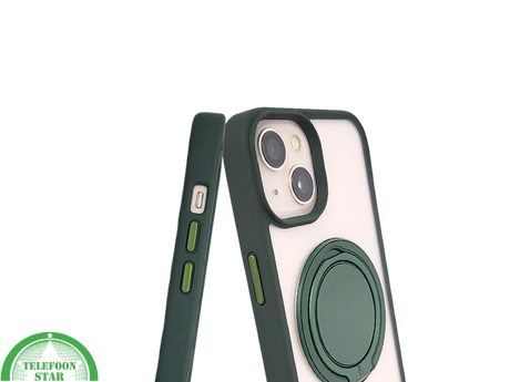 CoverGrip MagSafe Case &ndash; iPhone 13 / 14 Hoesje met Groene Ring | Telefoonstar.nl