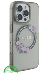 iPhone 16 Pro Transparant Hoesje met Bloemenring | Elegant Design met Subtiele Luxe