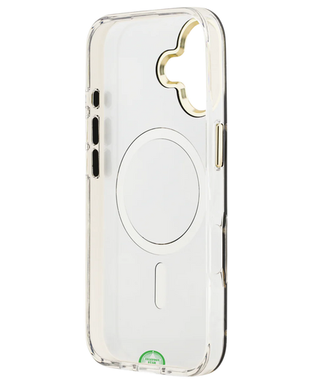Hoesje iPhone 17 Glitter Mirrored Magsafe Compatible Gold Phone Case en Sterke Slank