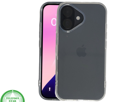 iPhone 16 hoesje transparant met schokbestendige bescherming en strakke afwerking