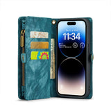 iPhone 14 3-in-1 portemonnee hoesje blauw