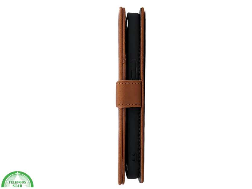 Hoesje voor iPhone 17e Boek Case Leer Wallet Case Donker Bruin