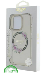 iPhone 16 Pro Transparant Hoesje met Bloemenring | Elegant Design met Subtiele Luxe