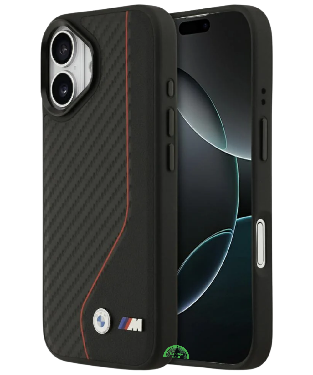 Hoesje iPhone 17 Zwart Carbon Racing Grip Case Sterke Slank