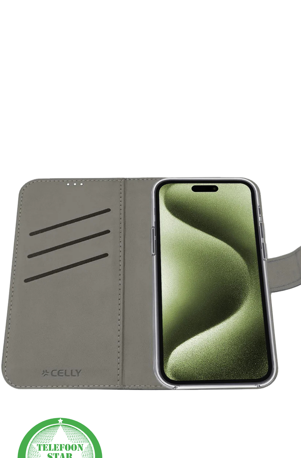 iPhone 16 Bookcase Hoesje &ndash; Mintgroen | Stijlvolle Bescherming met Magnetische Sluiting
