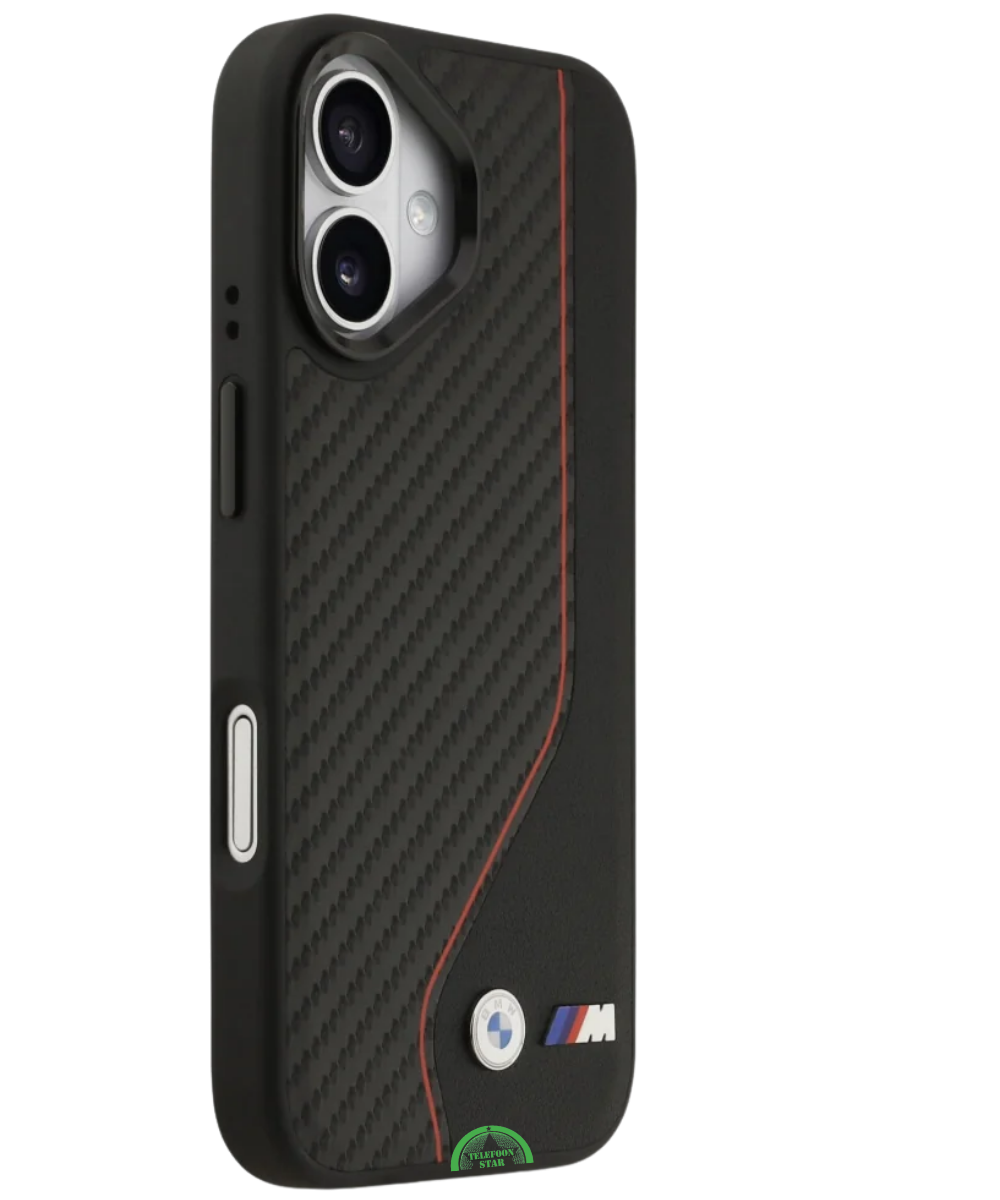 Hoesje iPhone 17 Zwart Carbon Racing Grip Case Sterke Slank