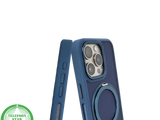 Donkerblauw iPhone 15 Pro Max Hoesje met Ringhouder &ndash; Grip &amp; Bescherming | Telefoonstar.nl