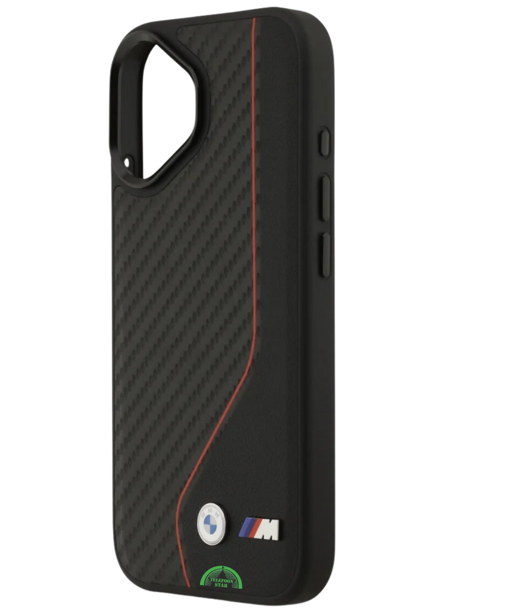 Hoesje iPhone 17 Zwart Carbon Racing Grip Case Sterke Slank