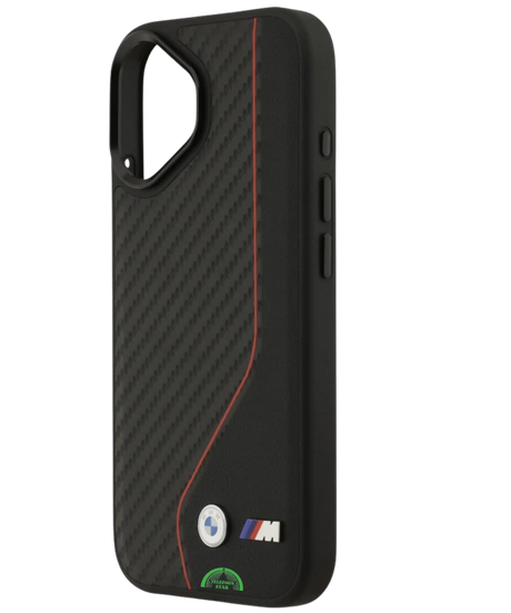 Hoesje iPhone 17 Zwart Carbon Racing Grip Case Sterke Slank