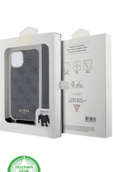 Hoesje voor iPhone 15 - Zwart Crossbody Design met Luxe Logo en Koord