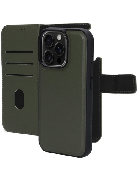 Groen Wallet Hoesje iPhone 13 Pro &ndash; Leerlook &amp; Kaartvakken | Telefoonstar