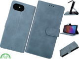 Boek Case Leer Wallet Case Donkerblauw iPhone 16E