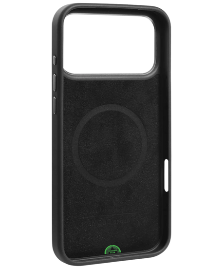 Hoesje voor iPhone 17 Pro Max Zwart Slank en Leather Stripe Case