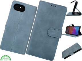 Hoesje vooor iPhone 17e Boek Case Leer Wallet Case Donkerblauw