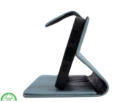 Boek Case Leer Wallet Case Donkerblauw iPhone 16E