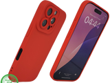iPhone 16 Pro Rood Hoesje &ndash; Mat Design met Verhoogde Camerabescherming
