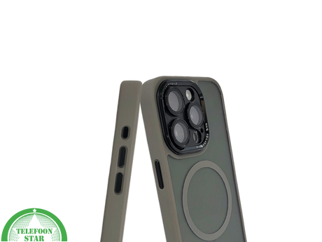 MagSafe iPhone 15 Pro Max Hoesje Transparant Olijfgroen &ndash; Slank &amp; Sterk | Telefoonstar.nl