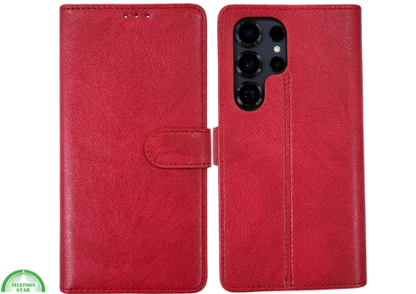 Boekcase hoesje voor Samsung S26 Ultra Rood kunstleer