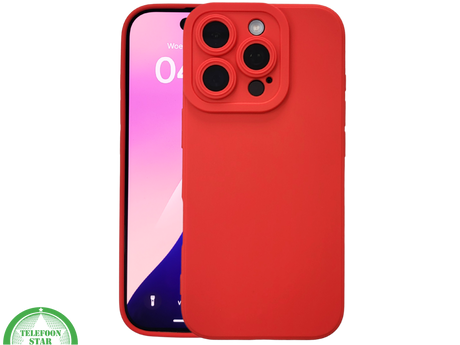 iPhone 16 Pro Rood Hoesje &ndash; Mat Design met Verhoogde Camerabescherming