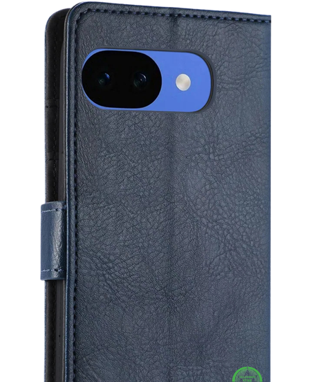 Google Pixel 10a Bookcase Hoesje blauw Leren Look Met Pasjeshouder
