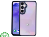 Hoesje voor Samsung A37 Transparant met Blauwe Rand Schokbestendig