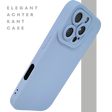 iPhone 16 Pro Lichtblauw Hoesje Mat Design Met Verhoogde Camerabescherming