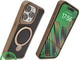 iPhone 15 Pro Hoesje met Ringhouder &ndash; Luxe Bescherming in Bruin-Zwart Design