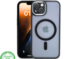 ClearMag Edge &ndash; MagSafe Transparant iPhone 13 / 14 Hoesje met Zwarte Rand | Telefoonstar.nl