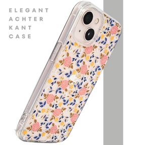 RoseLeaf Soft Case &ndash; iPhone 13 / 14 Bloemen Hoesje met Rozen | Telefoonstar.nl