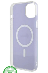 Hoesje voor iPhone 14 &ndash; Transparant Regenboog Design met MagSafe Ondersteuning