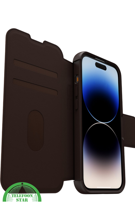 Donker bruin Bookcase Hoesje iPhone 14 Pro Max
