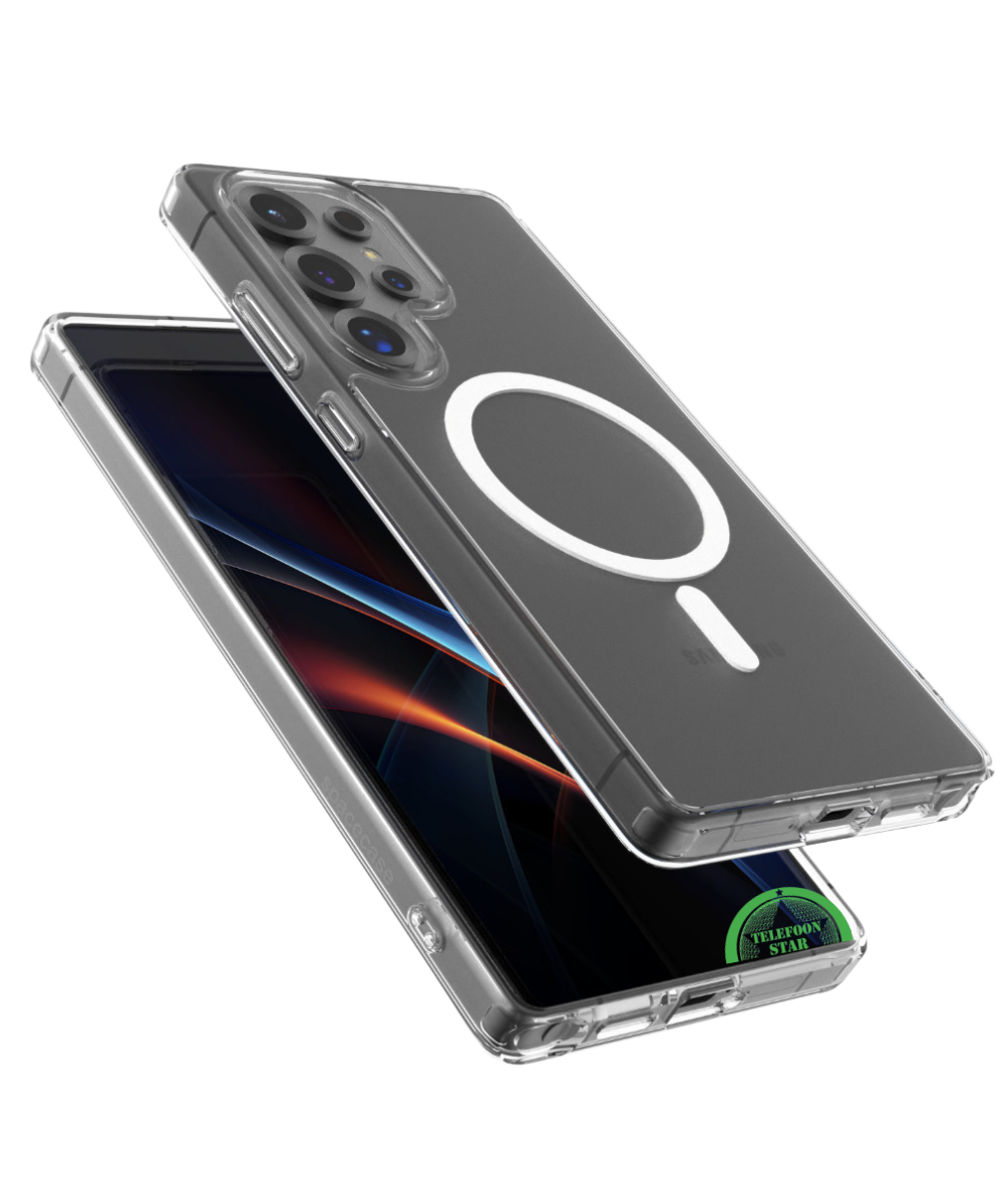Transparant Hoesje voor Samsung S24 Ultra – MagSafe Ready & Schokbestendig