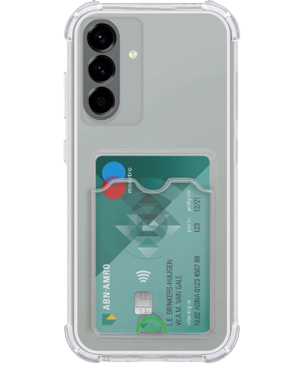 Hoesje voor Galaxy A57 Transparant met Kaarthouder Praktisch, Slank & Schokbestendig