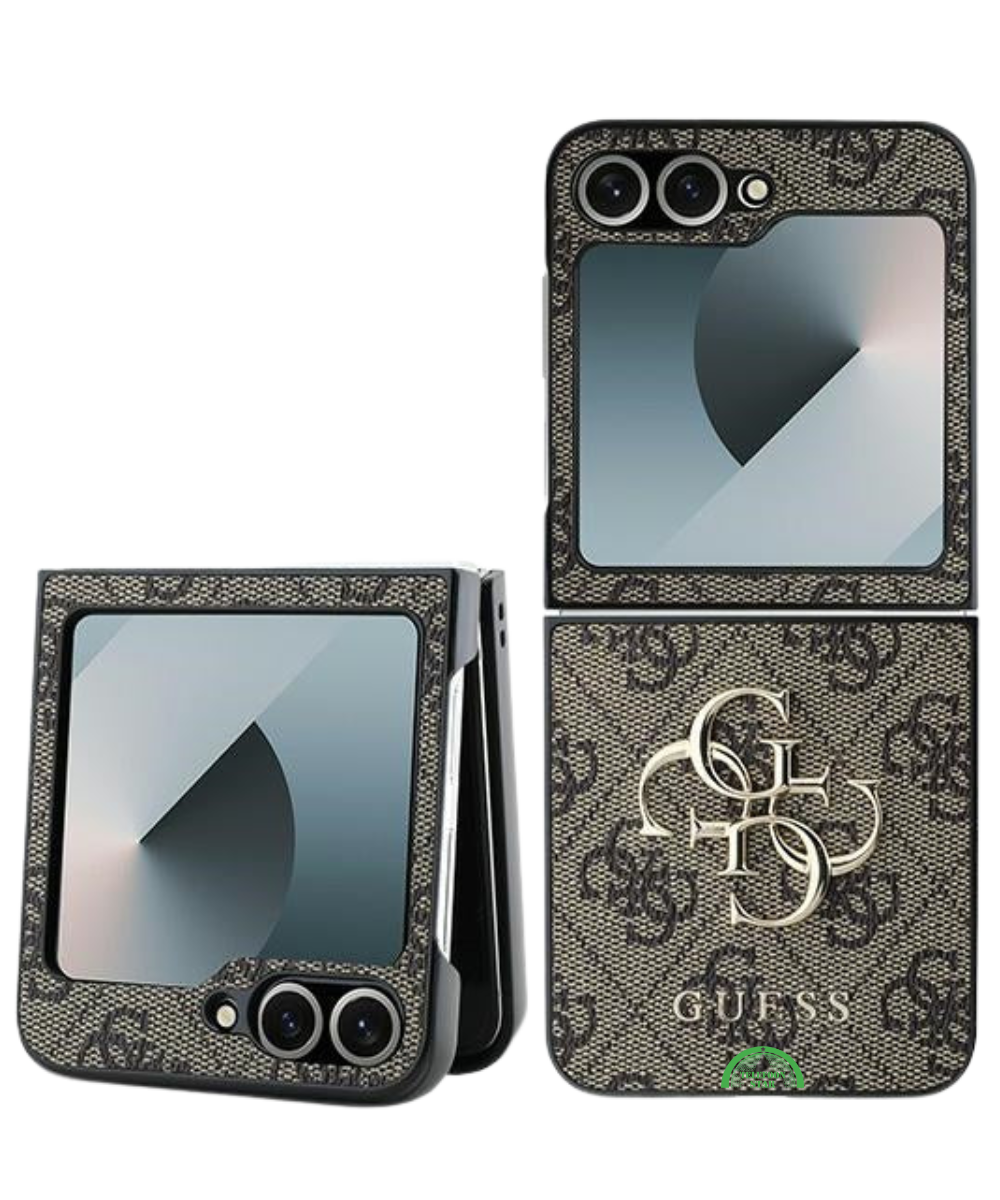 Hoesje voor Samsung Z Flip 7 FE Bruin Guess slank en lichtgewich