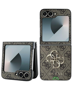 Hoesje voor Samsung Z Flip 7 FE Bruin Guess slank en lichtgewich