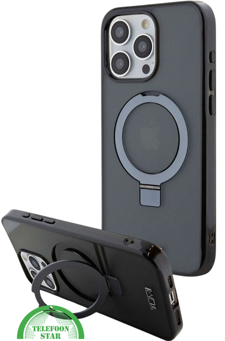 donkergrijze iPhone 16 Pro hoesje met magnetische ringhouder