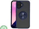 iPhone 16 hoesje blauw transparant cover met MagSafe ring en bescherming