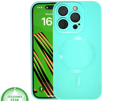 Turquoise MagSafe iPhone 15 Pro Max Hoesje &ndash; Fris &amp; Slank Design | Telefoonstar.nl