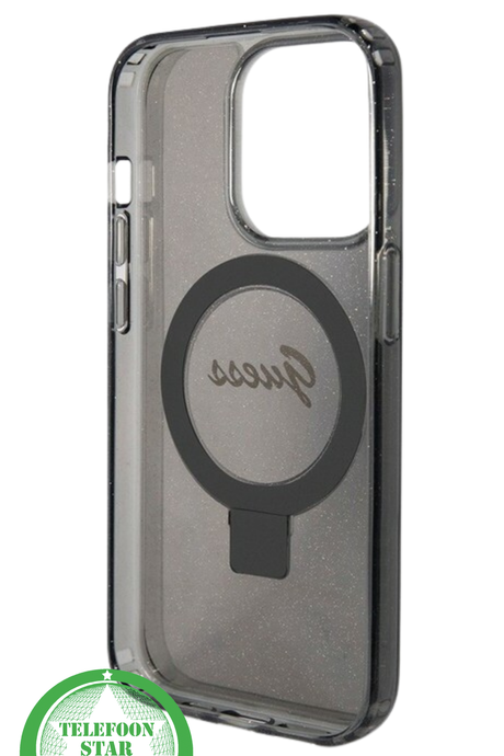 Transparant Hoesje met Zwarte Ringhouder iPhone 15 Pro Max
