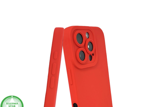 iPhone 16 Pro Rood Hoesje &ndash; Mat Design met Verhoogde Camerabescherming