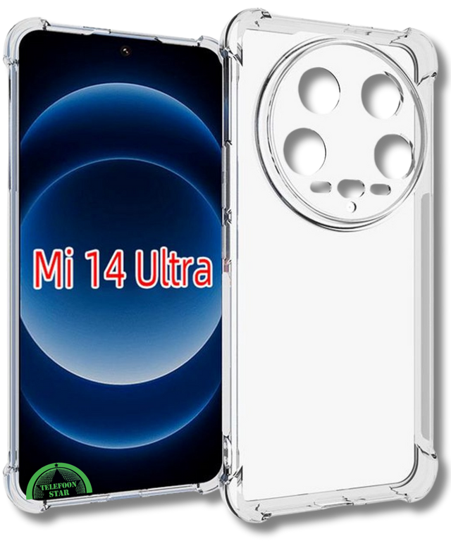 Hoesje voor Xiaomi 14 Ultra Transparant Licht strak