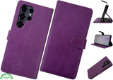 Boekcase Hoesje voor Samsung S26 Ultra diep paars