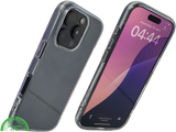 iPhone 16 Pro Max Transparant Hoesje &ndash; Glanzende Grijze Achterkant met Stevige Bescherming