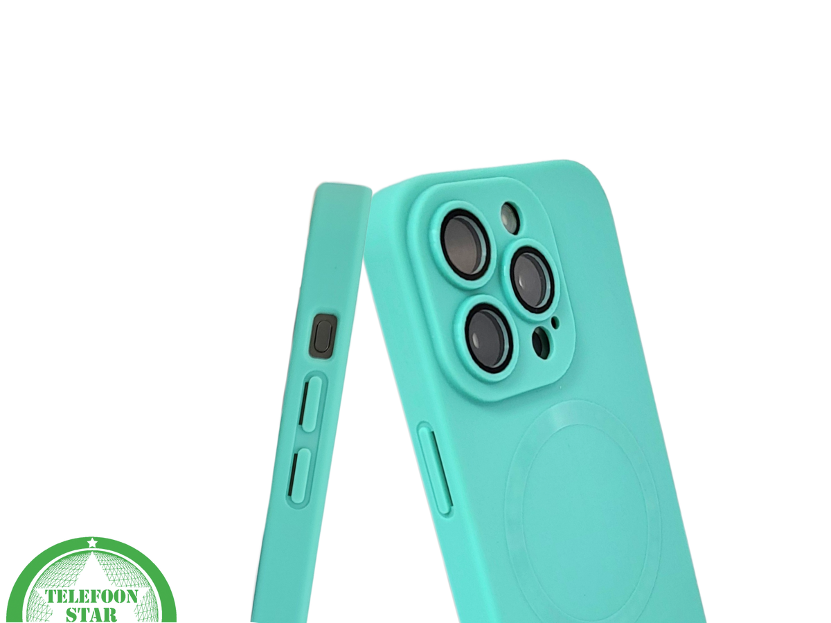 Turquoise MagSafe iPhone 15 Pro Max Hoesje &ndash; Fris &amp; Slank Design | Telefoonstar.nl