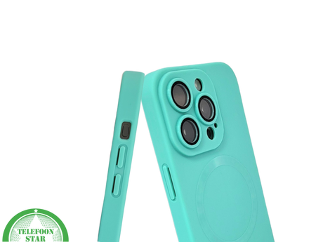 Turquoise MagSafe iPhone 15 Pro Max Hoesje &ndash; Fris &amp; Slank Design | Telefoonstar.nl