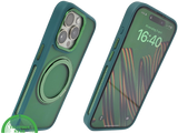Glanzend Groen iPhone 15 Pro Hoesje met Ringhouder &ndash; Transparant &amp; MagSafe | Telefoonstar.nl