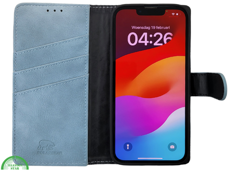 Hoesje vooor iPhone 17e Boek Case Leer Wallet Case Donkerblauw