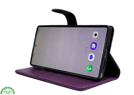 Boekcase Hoesje voor Samsung S26 Ultra diep paars