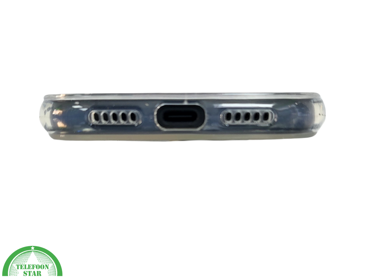 iPhone 16 Pro Max Transparant Hoesje &ndash; Glanzende Grijze Achterkant met Stevige Bescherming